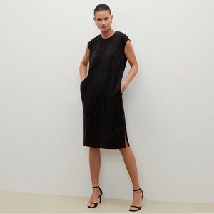 MM Lafleur The Doris Dress Faded Stripe Black White S